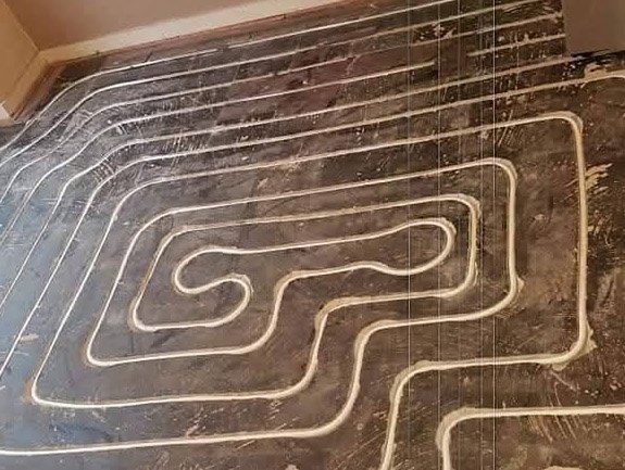 under floor heating installation process